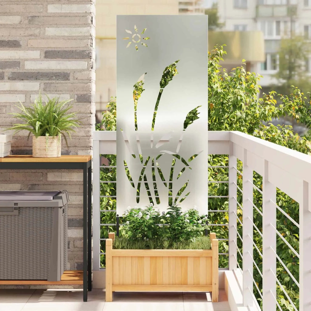 Schermo per privacy in giardino Traforo Argento 50 x 140 cm 876278