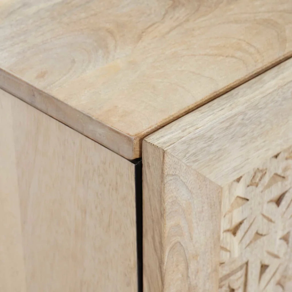 vidaXL Mobile da Bagno Bianco 38 x 33.5 x 160 cm Legno Massiccio Mango