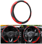 Guida di guida Antislip - Resistente al calore - Pelle di fibra di carbonio duraturo - Guida universale - Diametro 37-38 cm - Flessibile e espandibile - Rivestimento del volante