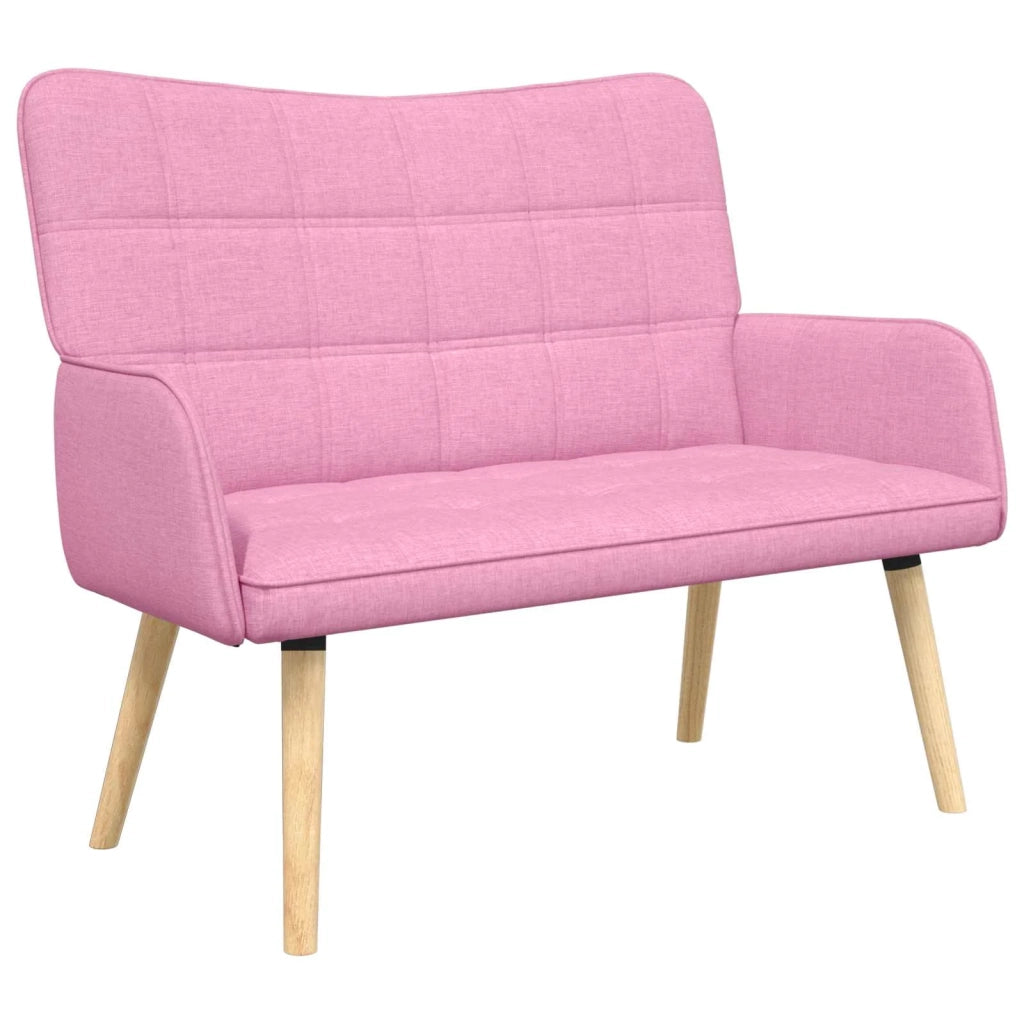 Sofa a Due Posti Rosa 115 x 61 x 87 cm Tessuto 42028901