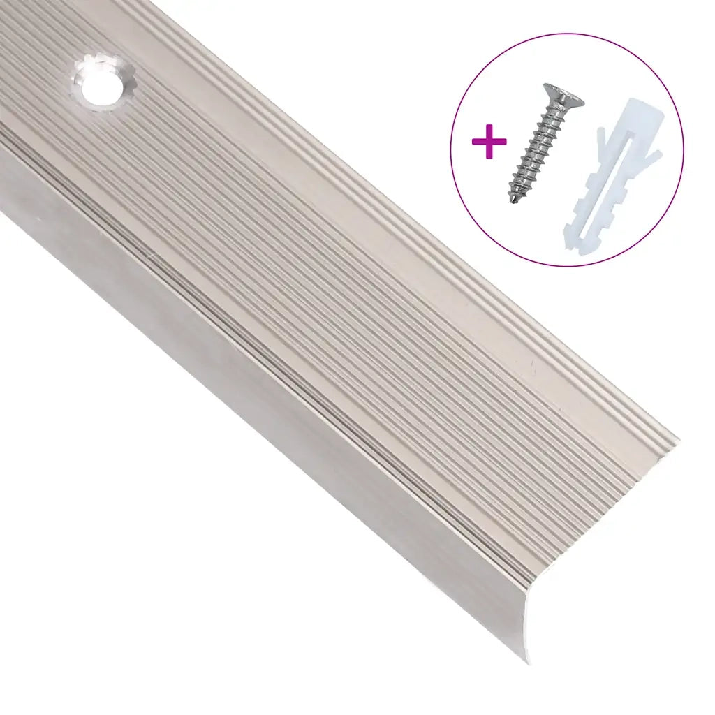 Profili a L per Gradini 5 pz in Alluminio 90 cm Champagne CFW9773127