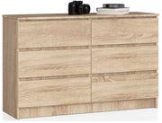 Cassettiera AKORD K120 Sonoma Quercia 120 cm 6 cassetti 120x40x77 cm