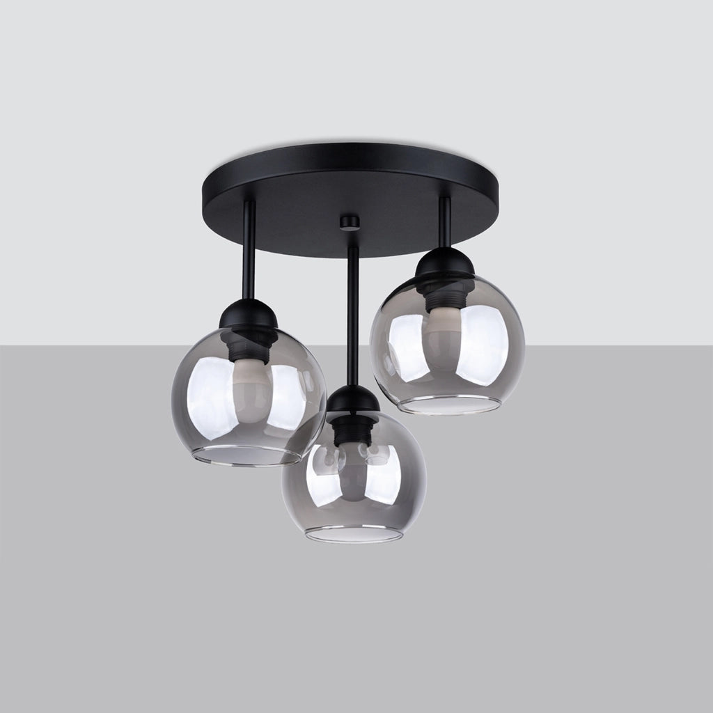 Lampadario ALINO 3 nero