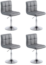 Set 4 sedie da lounge Palma similpelle grigio