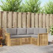 Set divani 4 pcs Bianco e Grigio Chiaro 187,5 x 128,5 x 73 cm 3391751