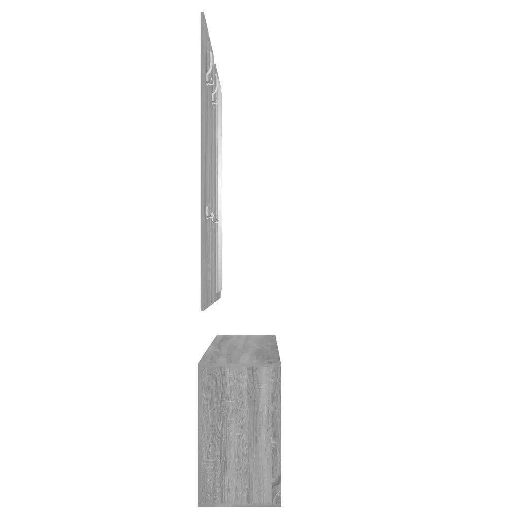 Set Scarpiere 3 in 1-Scaffale per scarpe grigio sonoma in Legno Multistrato