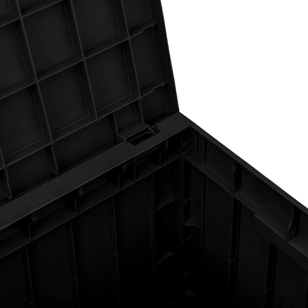 Baule da giardino nero 55,5 x 43 x 53 cm polipropilene 02_0013140