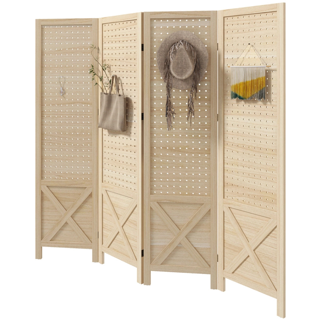Paravento in legno per bambini ¨C zephmum ¨C naturale 152x144.5 cm