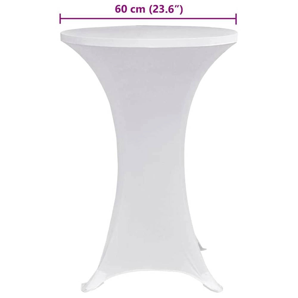 Standing Table Covers, 4 Pieces, 60 Cm, White Stretch