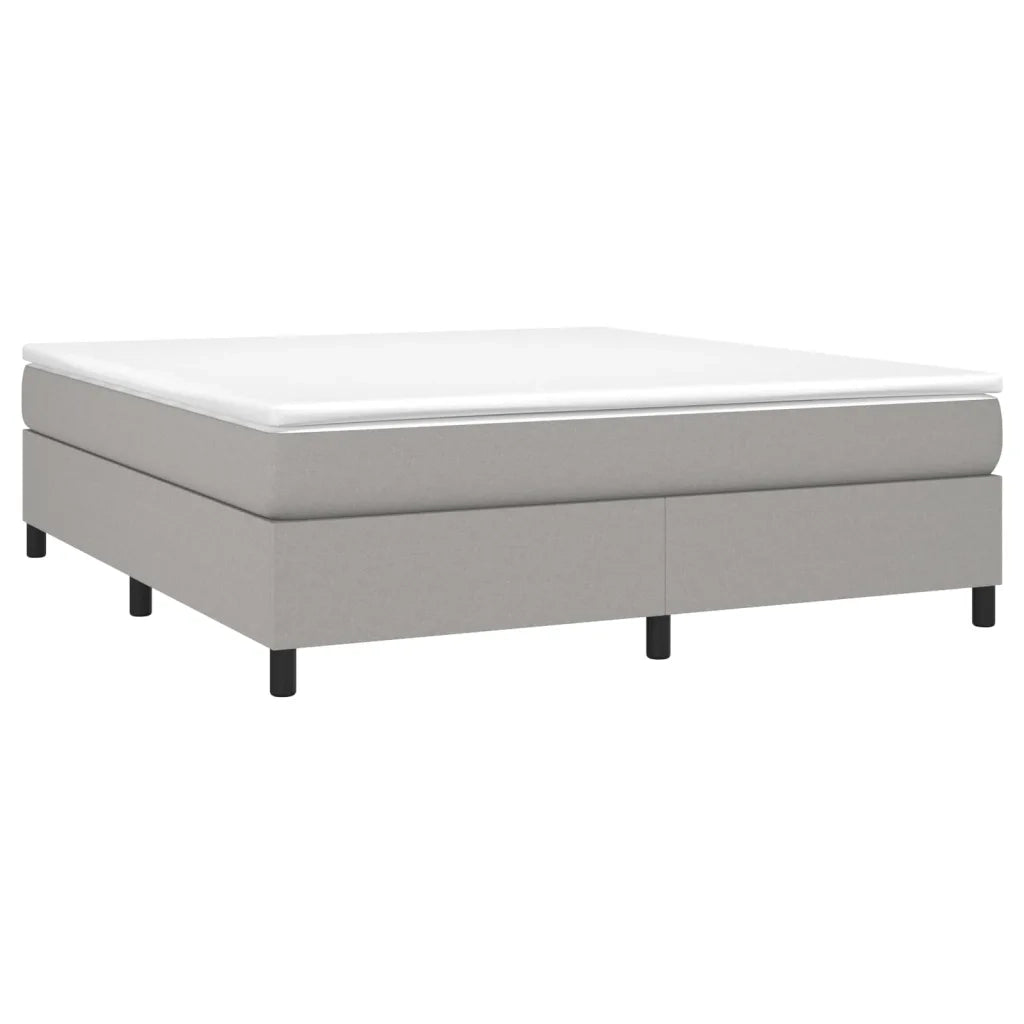 Struttura Letto a Rete a Molle-Giroletto Grigio Chiaro 160x200 cm Tessuto 353391