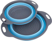 2 pezzi Ø 29 cm, 24 cm pieghevole pastaefficiente pieghevole colapasta BPA-free filtro in silicone colapasta pieghevole con manico colapasta colapasta filtro in silicone per l'asciugatura di pasta, verdure