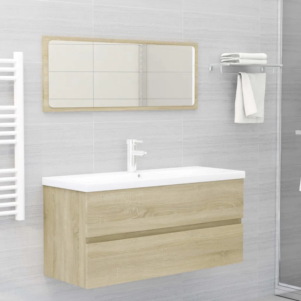 Mobile Lavabo Rovere Sonoma 100x38,5x45 cm Legno Multistrato 804767