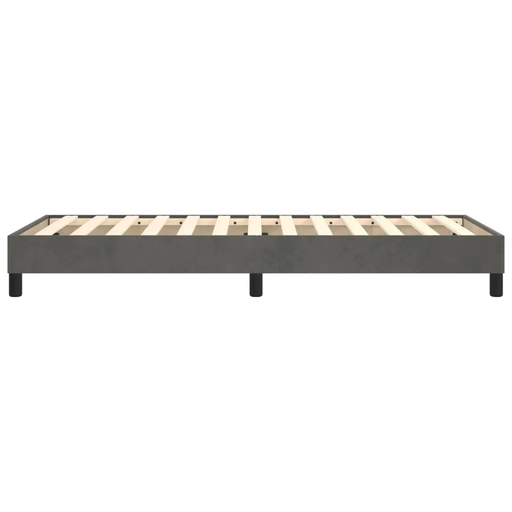 Struttura Letto a Rete a Molle-Giroletto Grigio Scuro 90x200 cm Velluto 410021