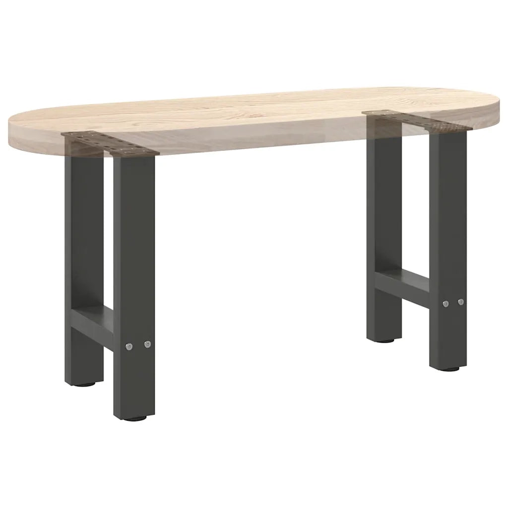 Gambe per Tavolino da CaffÃ¨ Antracite 2 pz 28x(42-43) cm Acciaio