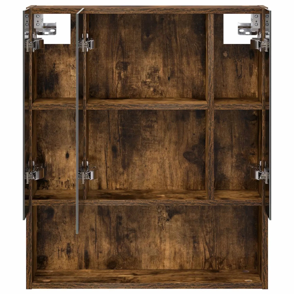 Mobiletto per specchio da bagno Rovere fumé 60 x 14.5 x 70 cm 889187