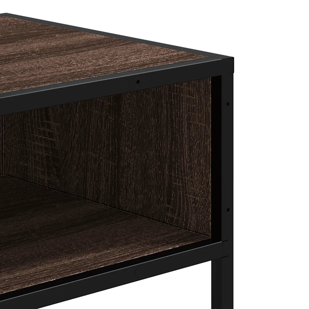 vidaXL Tavolo Consolle Rovere Marrone 90x35x80 cm Legno Multistrato