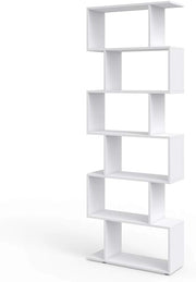Divisorio per ambienti Levio, Bianco, 70 x 192.2 cm, per una suddivisione flessibile degli spazi in forma a Z, posizionabile su entrambi i lati