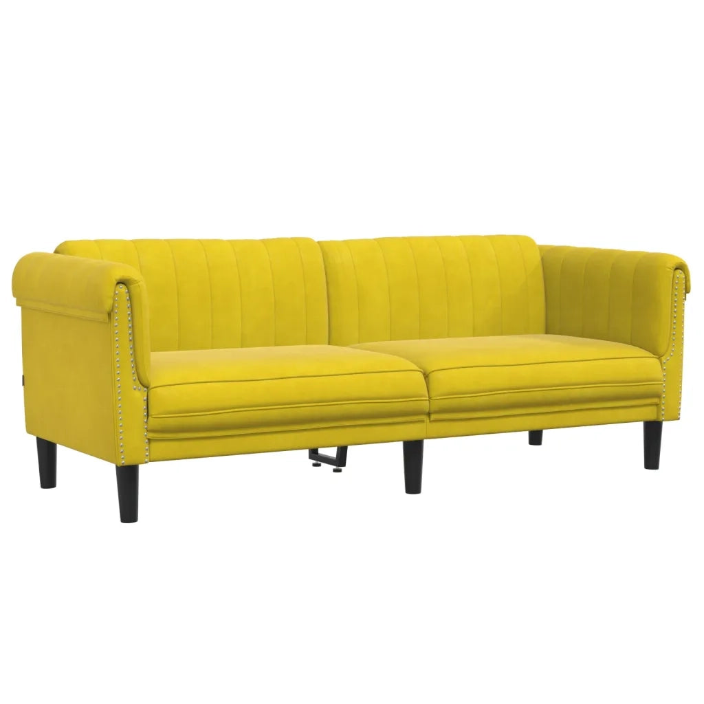 Set di Divani 3 pz Giallo in Velluto 3209215