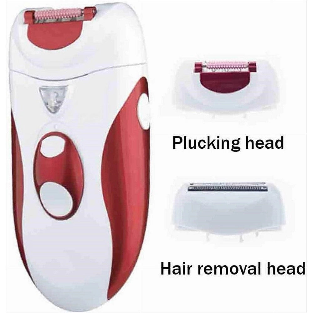 Trade Shop - Set Epilatore Rasoio Ricaricabile Donna 2in1 Dispositivo Elettrico Corpo Gm-2118 -