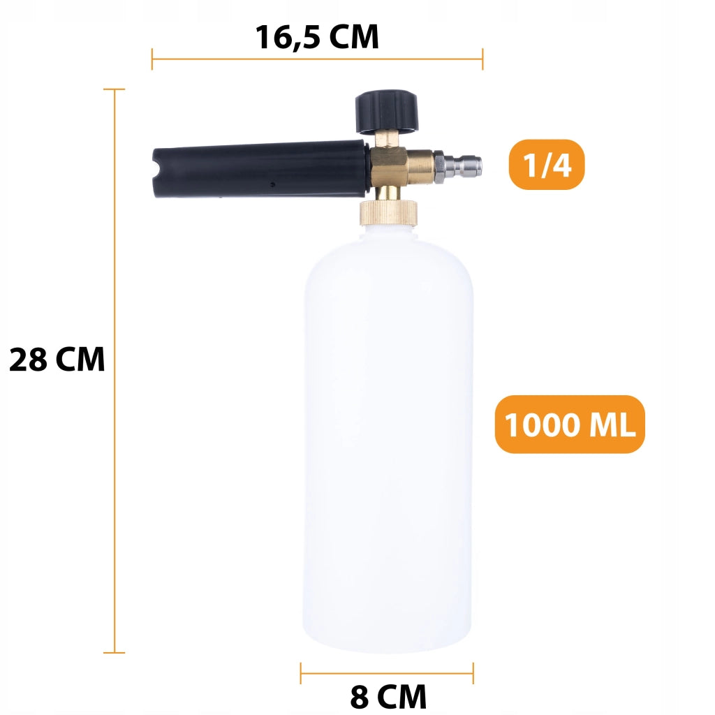 Set Accessori per Idropulitrice – Pistola 300 Bar, Lancia Schiuma 1L, 5 Ugelli QC, Spazzola Rotante, Adattatore Lavor