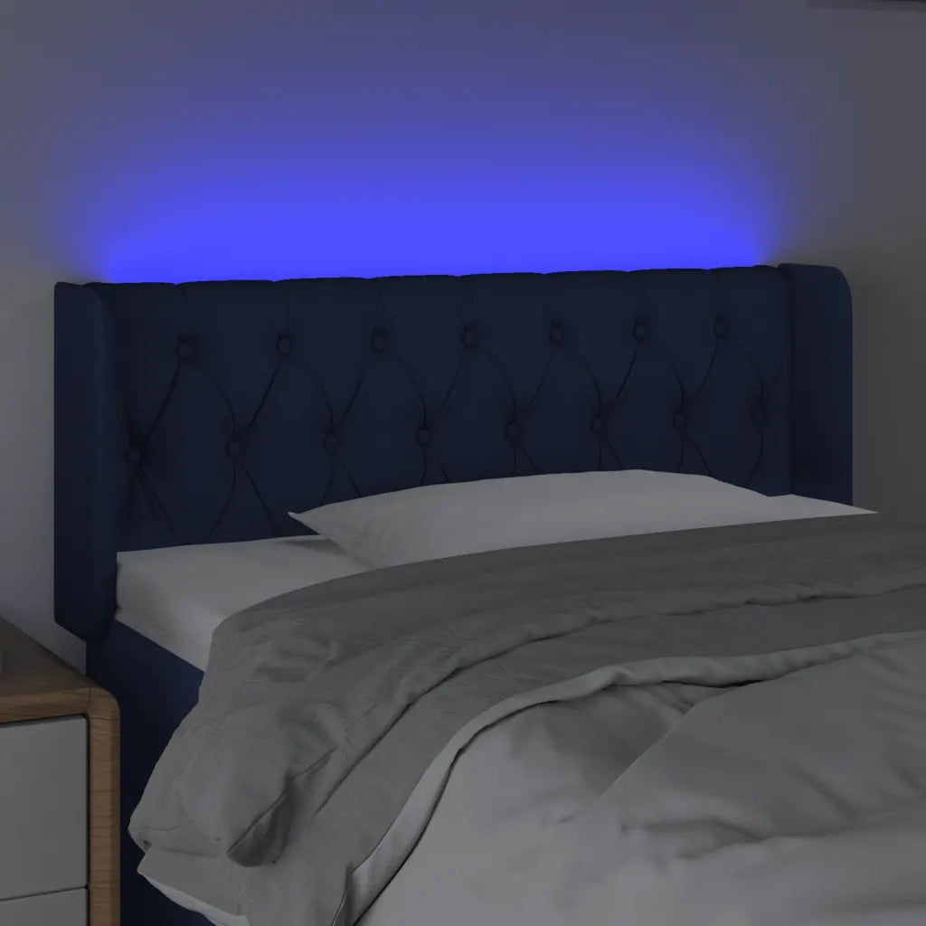 Testiera a LED Blu 93x16x78/88 cm in Tessuto 3123560