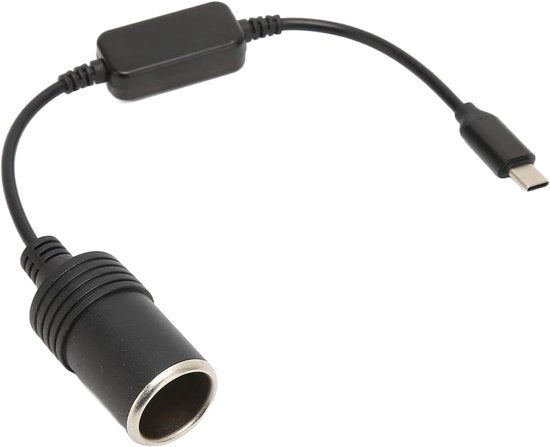 Adattatore 5V USB C a 12V DC - USB C maschile a 12V presa di ricarica - Convertitore di alimentazione per dispositivi di auto (Massimo uscita 12V 3A)