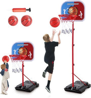 Corrimano per basket in altezza regolabile per bambini 93 - 170 cm - ragazzi ragazze 3-12 anni dentro fuori Basket pallone