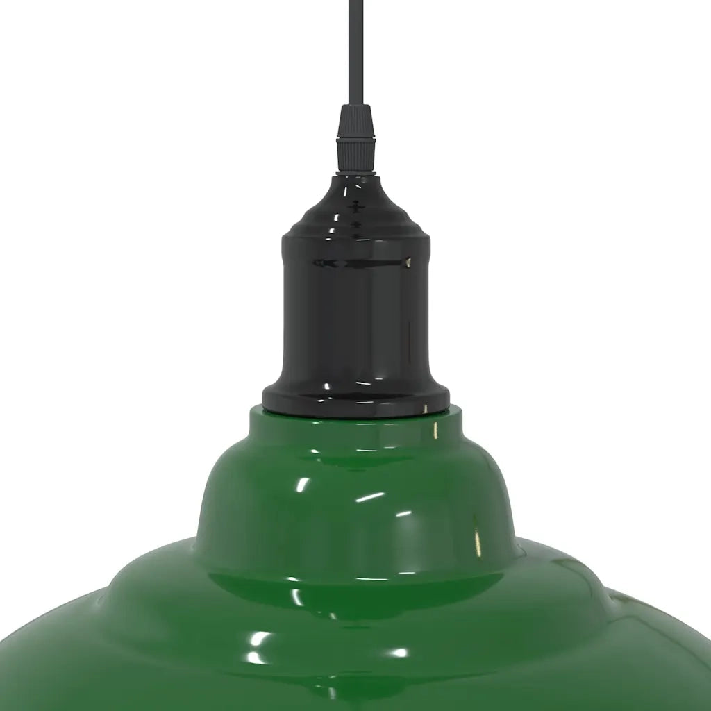 Lampada a Sospensione Regolabile E27 Verde Lucido ?31cm Metallo CFW7465765