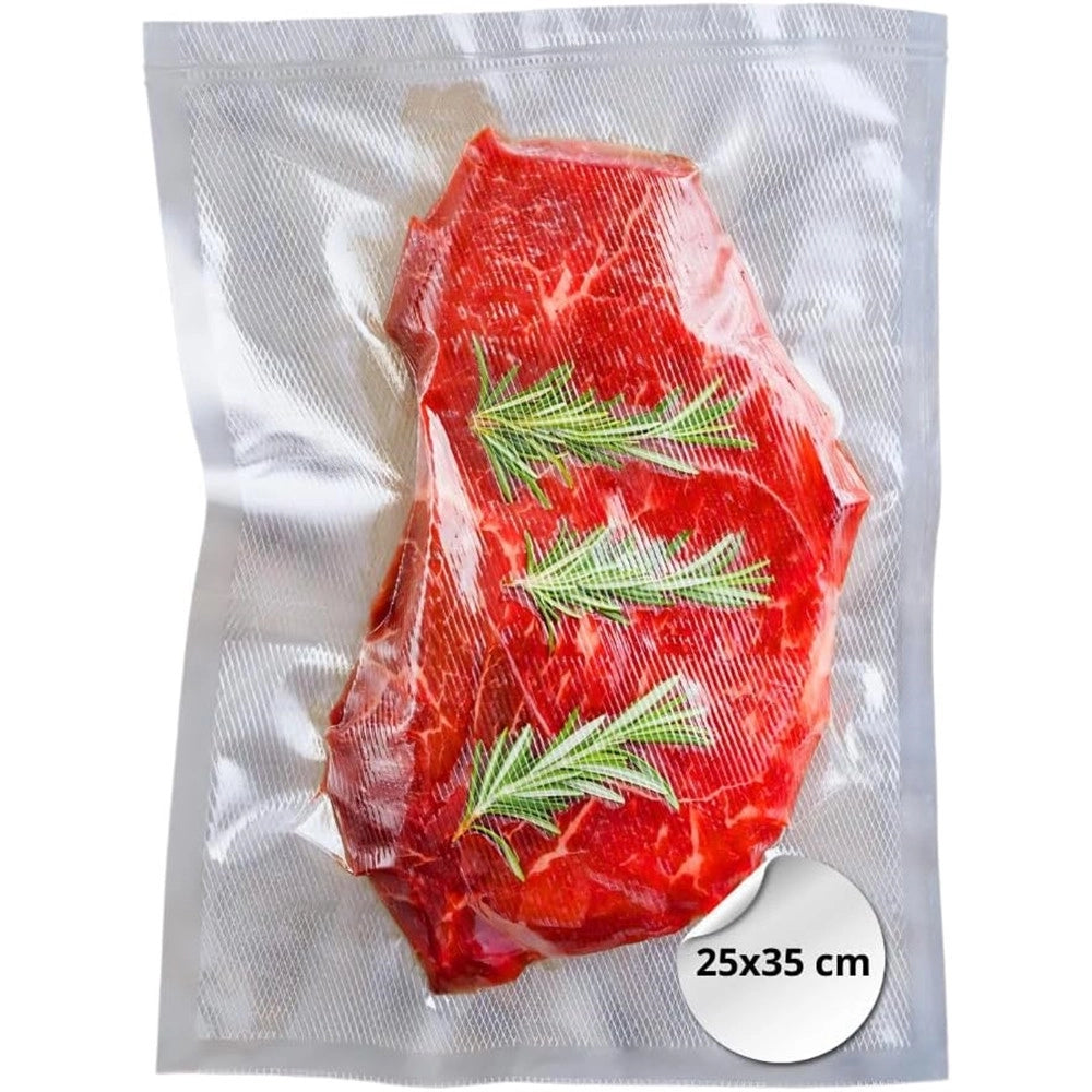 Trade Shop - Kit 20pz Sacchetti Sottovuoto 25x35cm Per Congelatore Frigorifero Microonde Cottura -