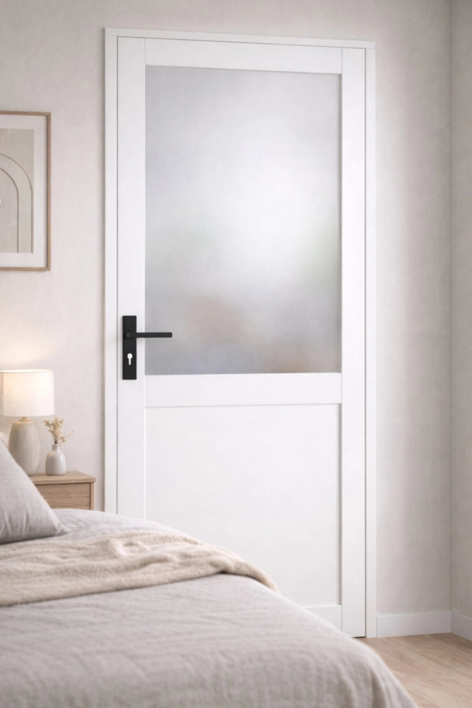 Blocco Porta Athena BIANCO H204 x L83 Dimensioni Tavolo Spingendo Destra + Maniglia