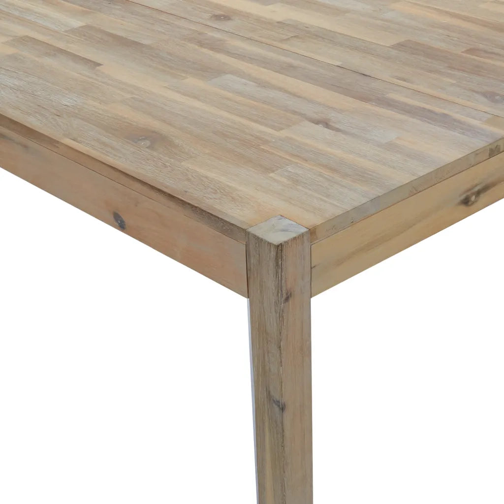 Tavolo da Pranzo 110x70x75 cm in Legno Massello di Acacia  cod mxl 20449