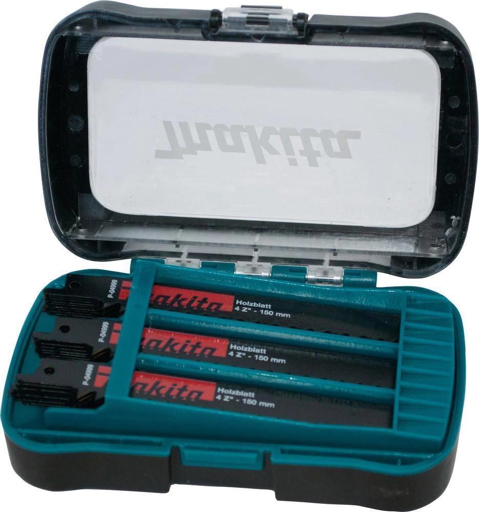 Makita P-81278 Set di Lame per Sega Alternativa 27 Pezzi per Legno Lunghezza 150 mm TPI 4 Spessore Lama 0,9 mm colore Nero Rosso