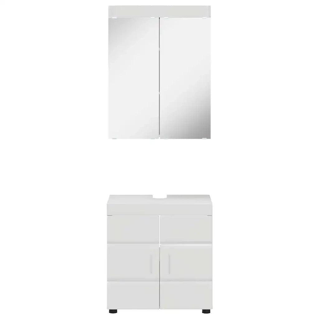 Set di mobili per il bagno TULUM 2 pcs Bianco Lucido 3398018