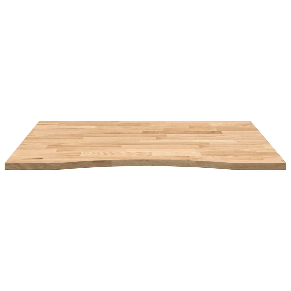 Piano Scrivania 100x80x2,5 cm Rovere Massello Non Trattato
