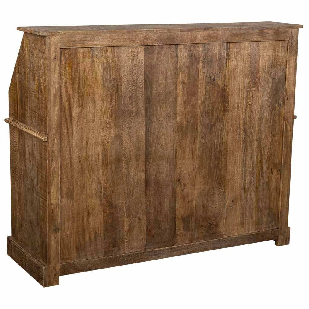 Credenza in legno invecchiato marrone 129x45x106h