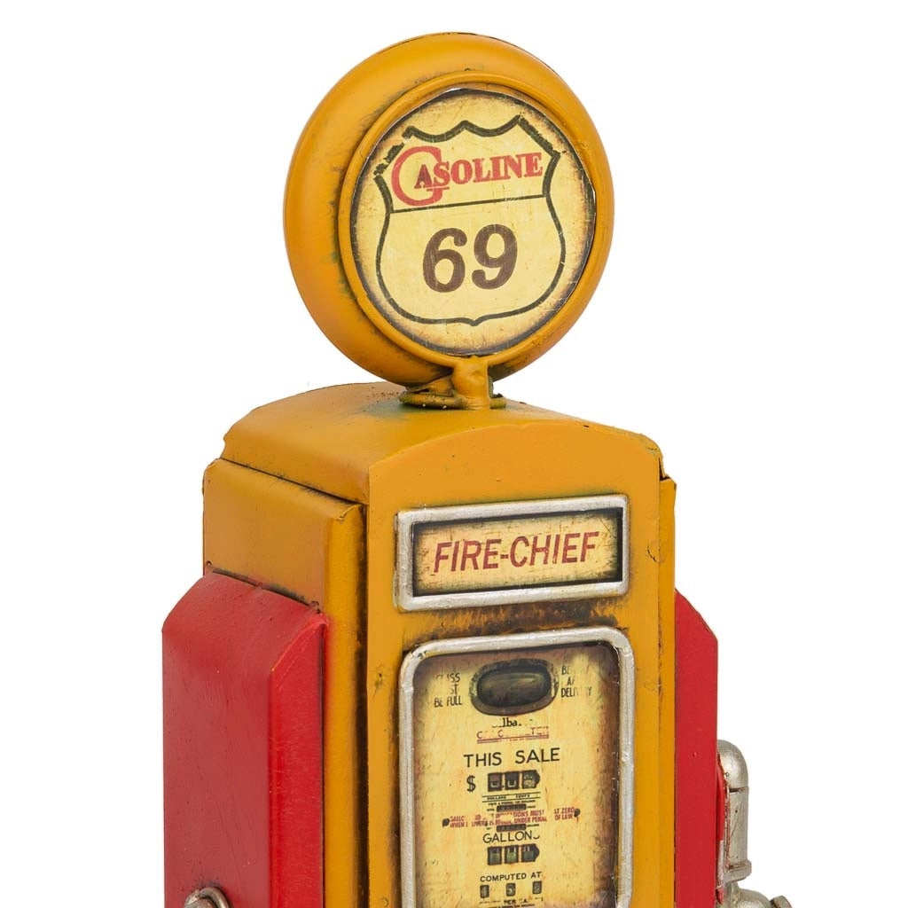 Dispenser salvadanaio in metallo marrone 12,5x7x25h