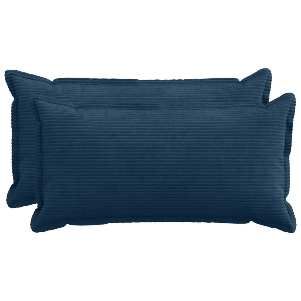 Federa 2 pz HOUTEN Blu navy 40 x 70 cm corduroy 917830