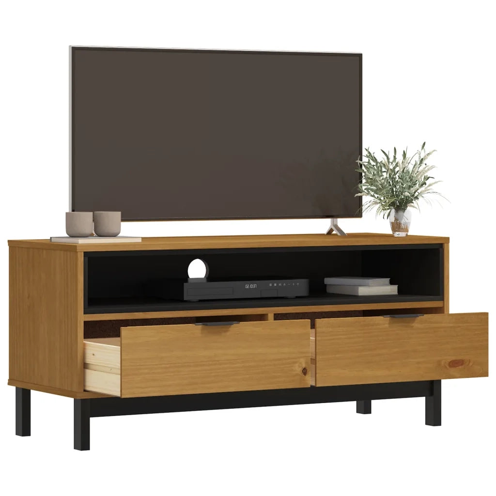 Mobile TV FLAM 110x40x50 cm in Legno Massello di Pino 357819