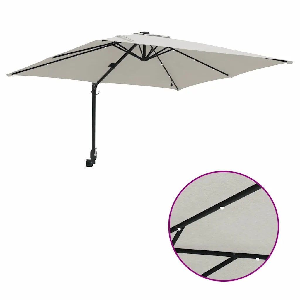 Ombrello da giardino Sabbia 248,5 x 247,5 x 160 cm 42003251