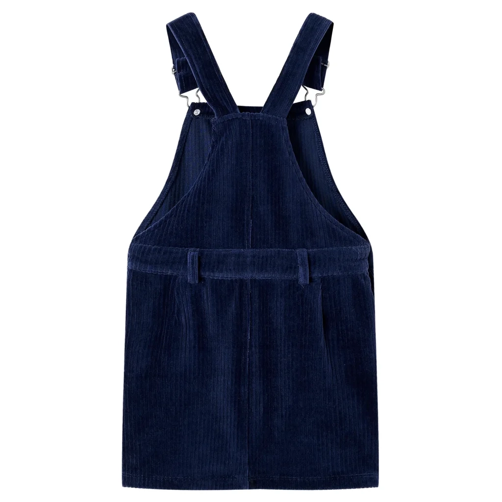 Abito Scamiciato da Bambina Velluto a Coste Blu Marino 92 CFW5132142