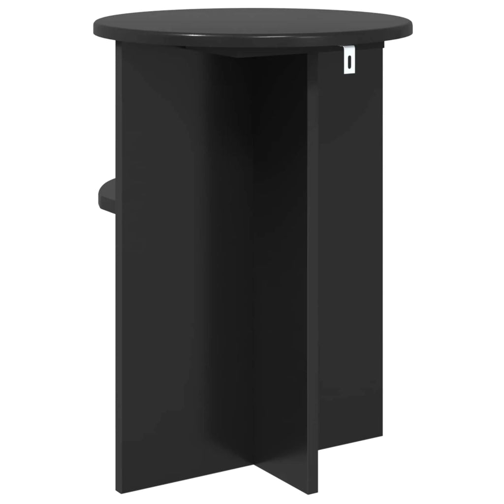 Tavolo laterale Rovere Nero Ø 39,5 x 55 cm Legno ingegnerizzato
