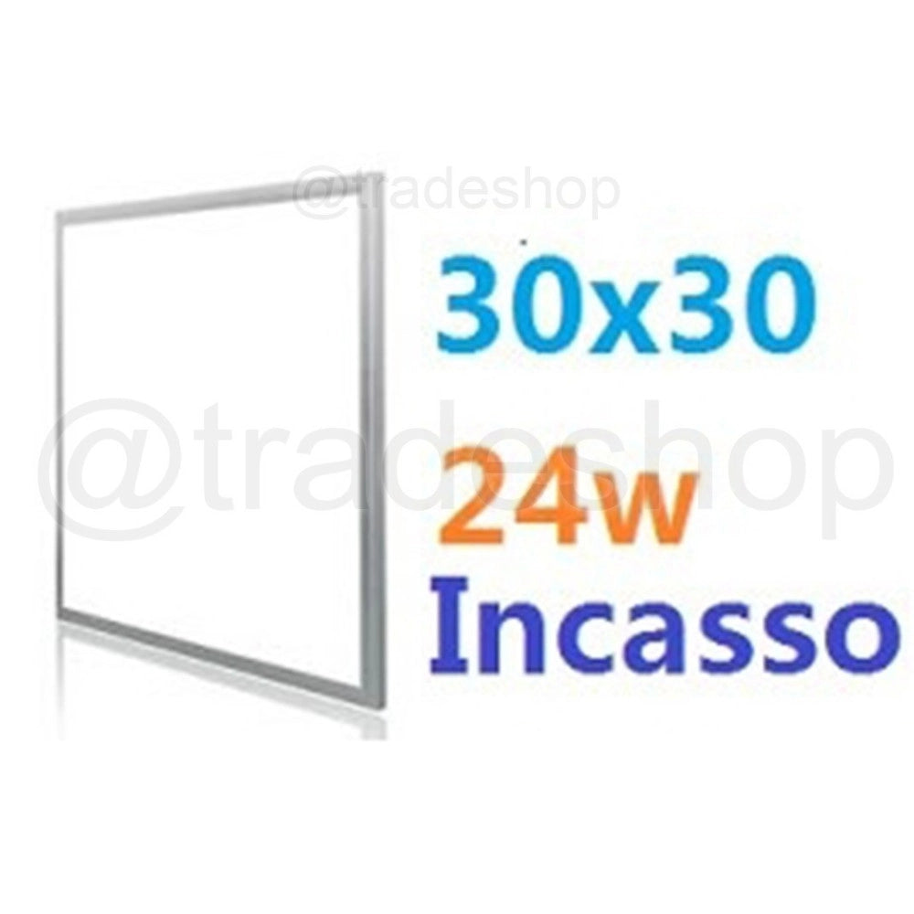 Trade Shop - Pannello Led 30x30 Lampada Plafoniera Incasso 30 X 30 Luce Fredda 24 Watt 24w -