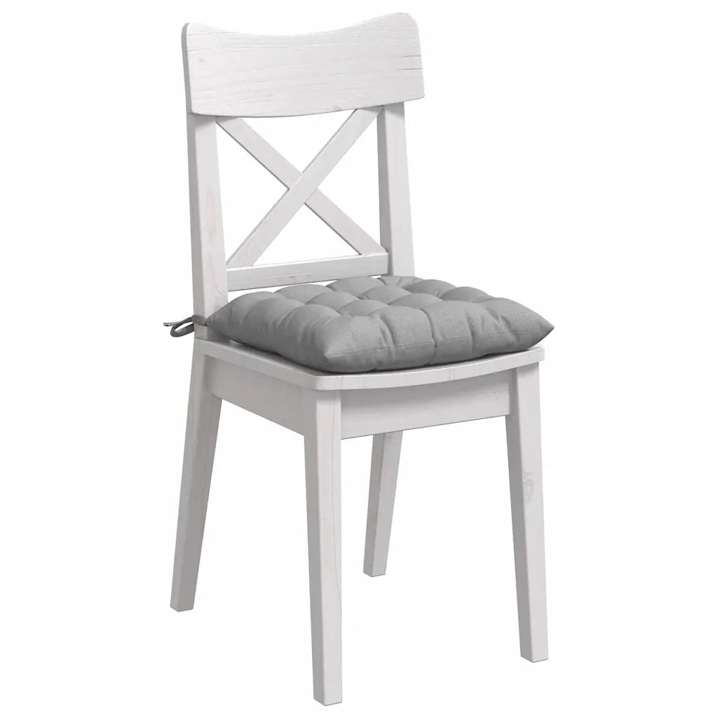 Cuscini per Seduta 4 pcs Grigio Nuvola 40 x 40 x 6 cm Tessuto 42015159
