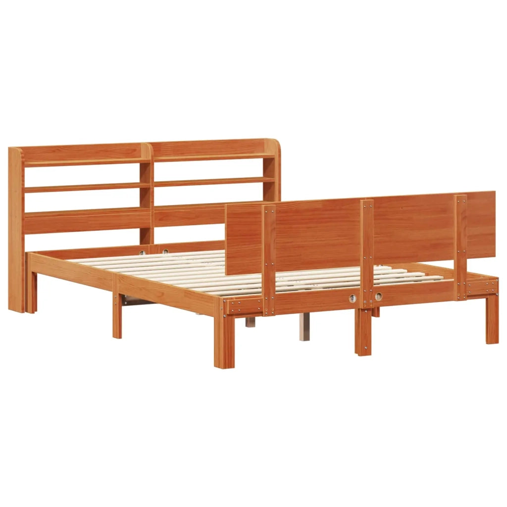 Struttura del letto 2 pcs Marrone cerato Legno di Pino Massello 3422704