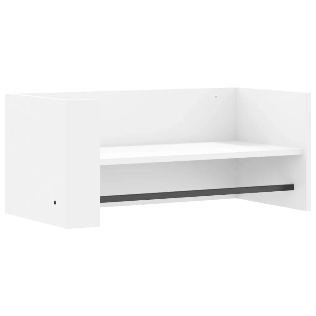 vidaXL Scaffale a Parete Bianco 70,5x35x30,5 cm in Legno Multistrato