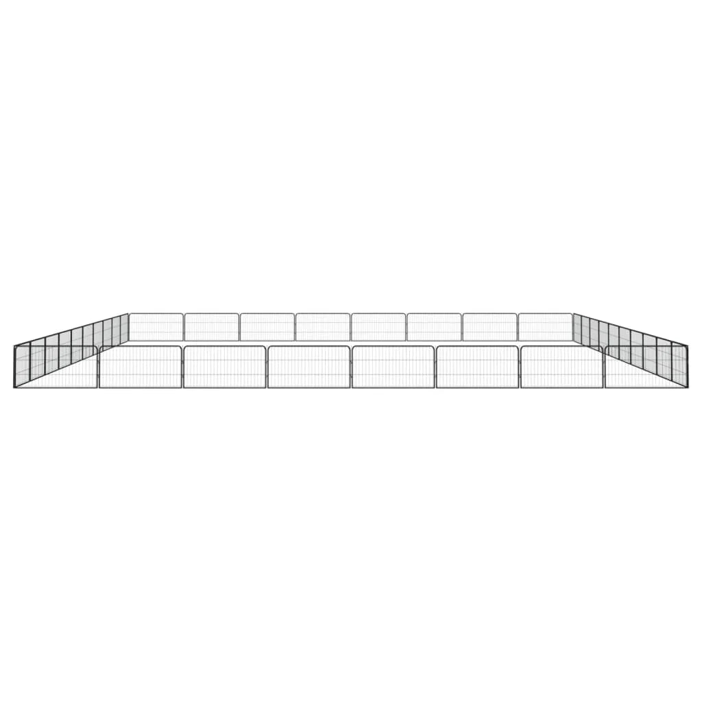 Recinto per cani 36 pannelli 100 x 50 cm acciaio verniciato a polvere nero 02_0043633