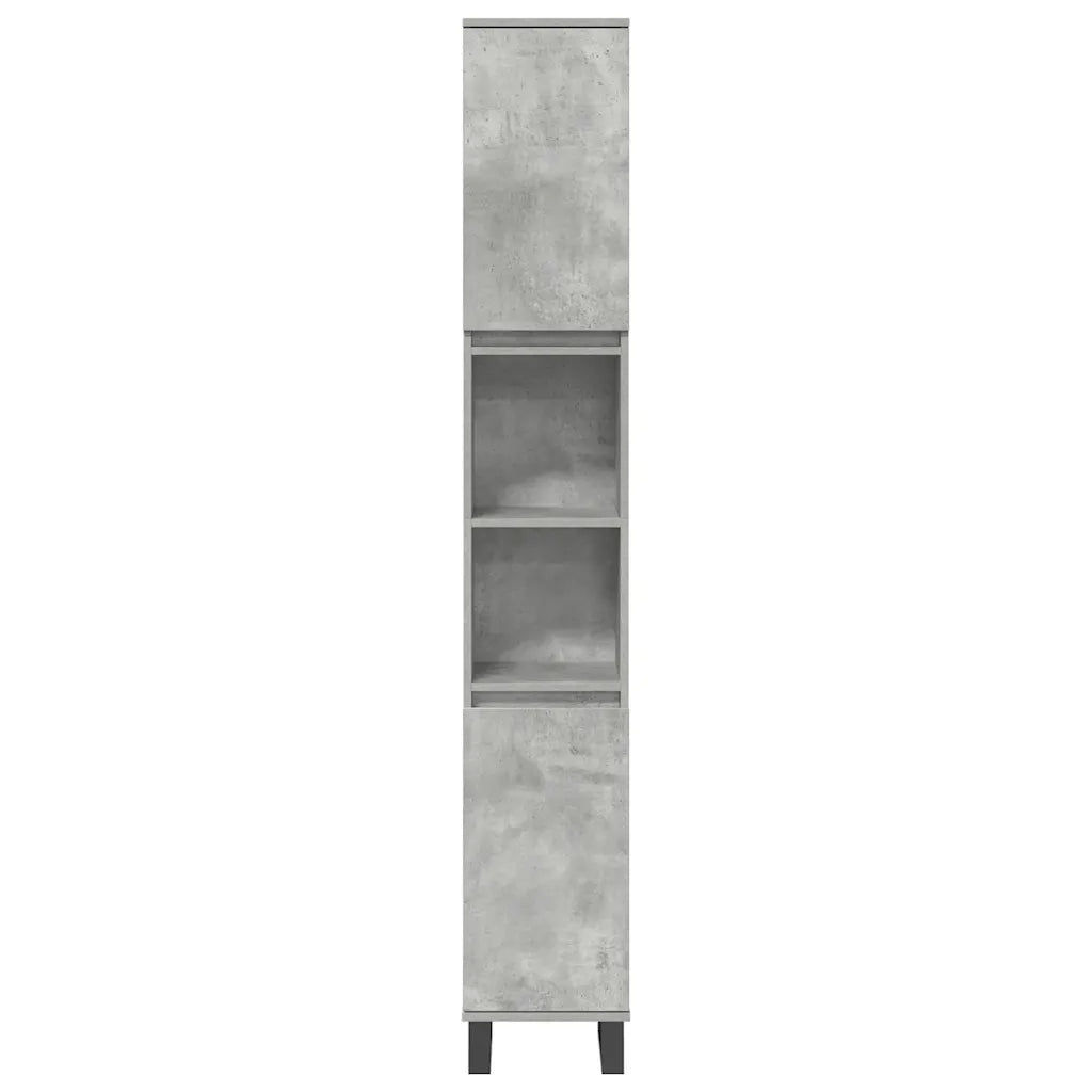 Set Mobili da Bagno 3 pz Grigio Cemento in Legno Multistrato 3324957