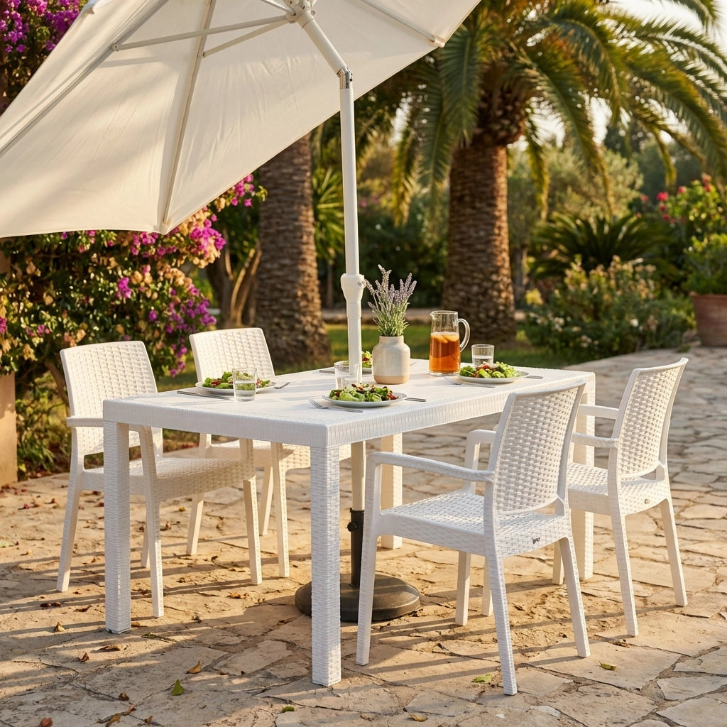 Tavolo da Giardino con trama intreccio in resina - WADE