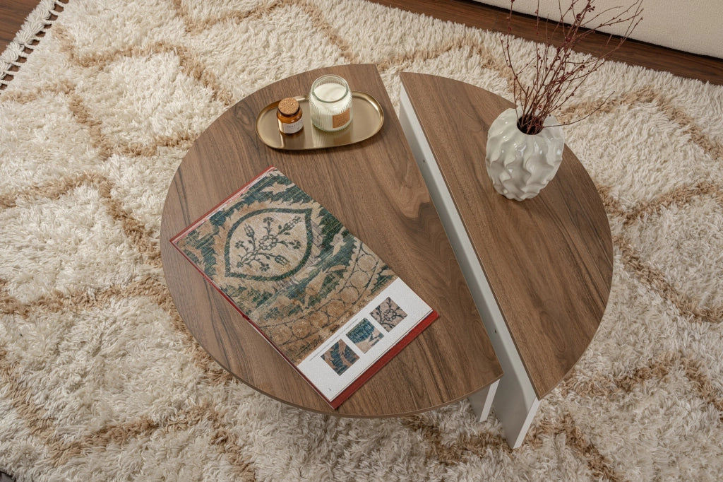 Tavolino in legno "Orion" 90 x 60 x 30 cm - Noce
