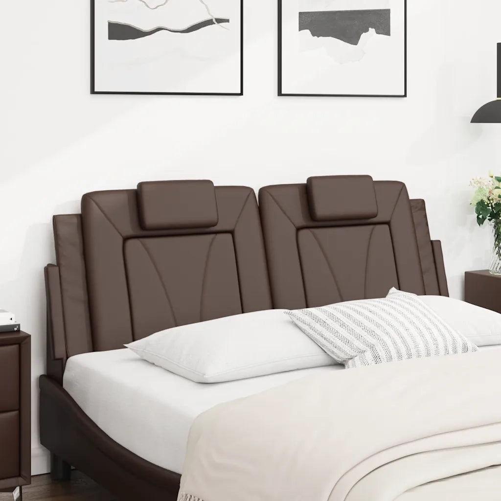 Cuscino Testiera Viana Marrone 120 cm in Similpelle CFW1646773